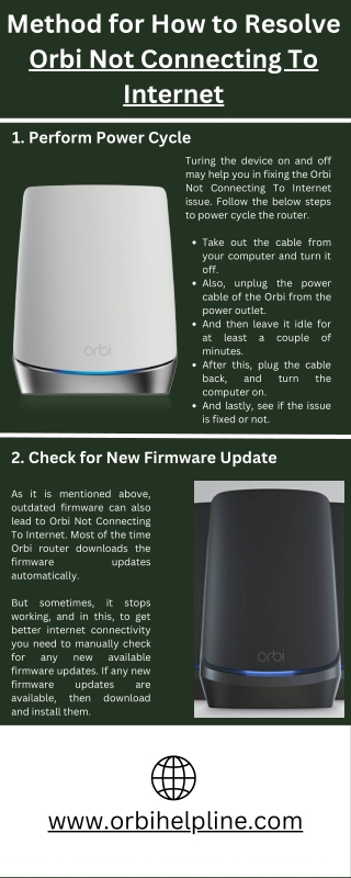 How can we fix Orbi Not Connect to Internet?