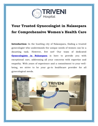 Your Trusted Gynecologist in Nalasopara for Comprehensive Women's Health Care