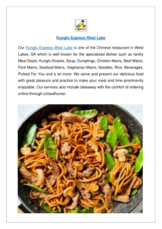 Up to 10% offer order now - Kungfu Express West Lakes