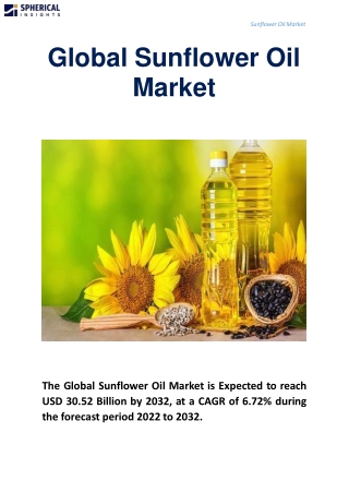 Global Sunflower Oil Market