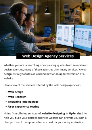 Web Design Agency Services