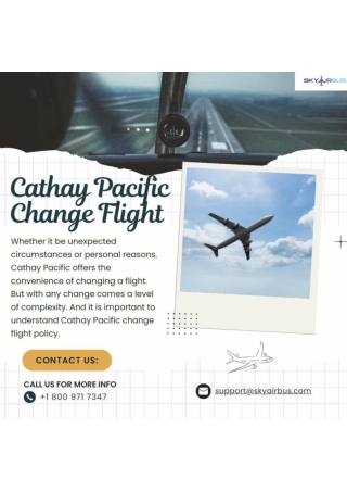 Cathay Pacific Change Flight