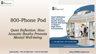 Quiet Reflection - How Acoustic Booths Promote Mental Well-being