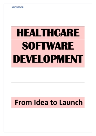 Healthcare Software Development