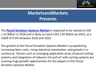 Parcel Sortation Systems Market: Expected to Reach 2.05 Billion USD by 2023