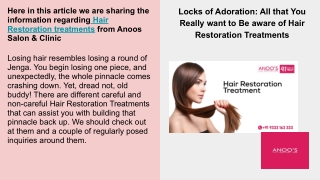 Hair Restoration Treatment