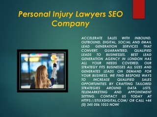 Personal Injury Lawyers SEO Company