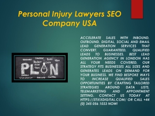 Personal Injury Lawyers SEO Company USA