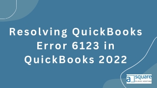 QuickBooks Error 6123: How to Fix It Quickly