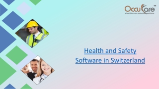 Health and Safety Software in Switzerland