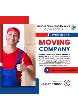 Essence packers and movers Gurgaon Sector  54