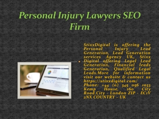 Personal Injury Lawyers SEO Firm