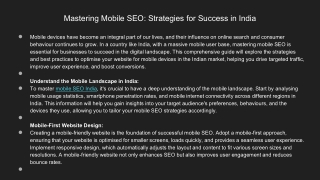 mobile seo india