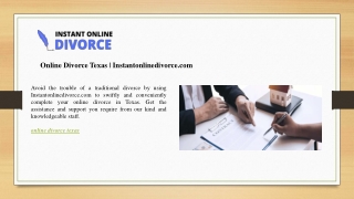 Online Divorce Texas  Instantonlinedivorce.com