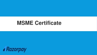 MSME Certificate