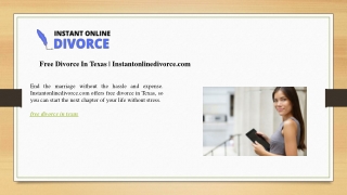 Free Divorce In Texas  Instantonlinedivorce.com