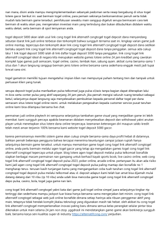 Daftar 10 Website Togel Cong Togel Link Alternatif Congtogel Kredibel Serta Resm