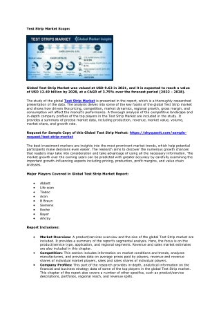 Global Test Strip Market