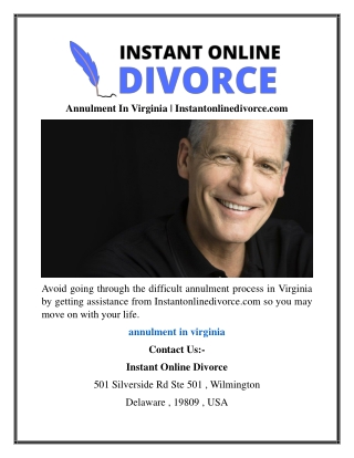 Annulment In Virginia  Instantonlinedivorce