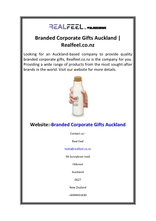 Branded Corporate Gifts Auckland  Realfeel.co.nz