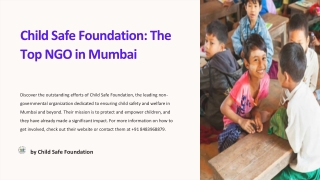 Discover the Top NGO in Mumbai: Child Safe Foundation