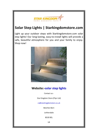 Solar Step Lights  Starkingdomstore.com