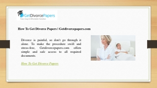 How To Get Divorce Papers  Getdivorcepapers.com