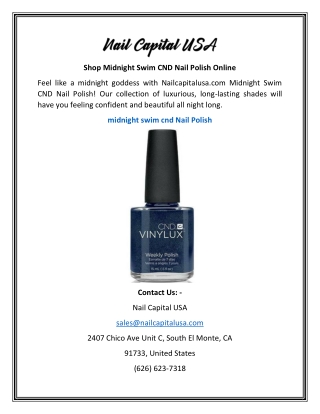 Shop Midnight Swim CND Nail Polish Online