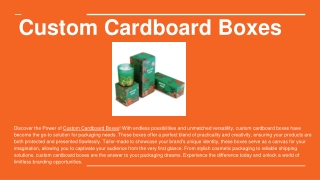 Custom Cardboard Boxes