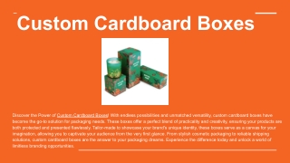 Custom Cardboard Boxes