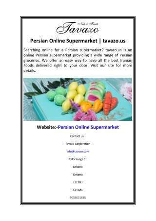 Persian Online Supermarket  tavazo.us