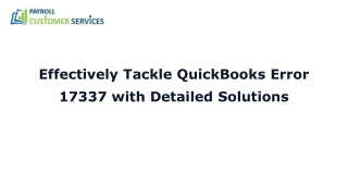 Easy Way to Resolve QuickBooks Error 17337