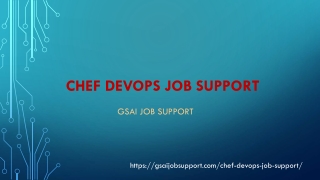 Best Chef Devops job support | online job support - Gsai job support