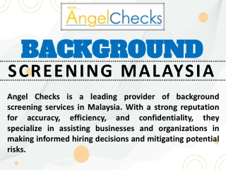 Background Screening Malaysia