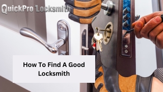 How To Find A Good Locksmith