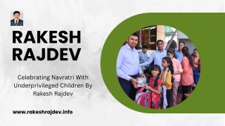 Celebrating Navratri With Underprivileged Children By Rakesh Rajdev