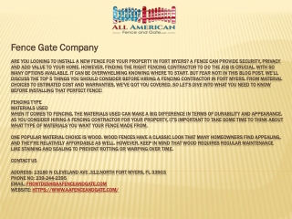 Fence Gate Company