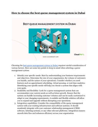How to choose the best queue management system in Dubai