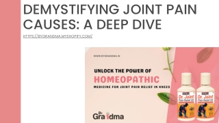 Demystifying Joint Pain Causes A Deep Dive