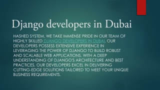 Django Developers in Dubai