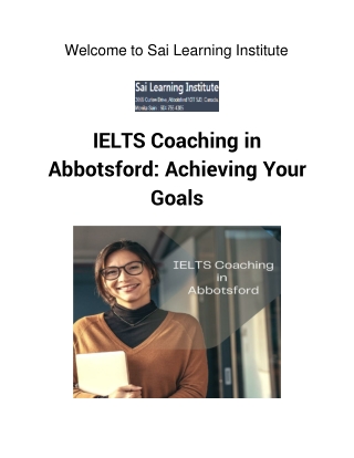 IELTS Coaching in Abbotsford_ Achieving Your Goals