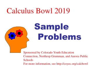 Calculus Bowl 2019