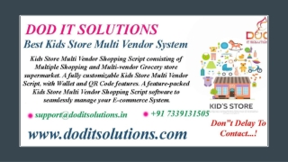 Kids Store Multi Vendor Script - DOD IT SOLUTIONS