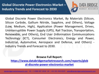 Global Discrete Power Electronics Market