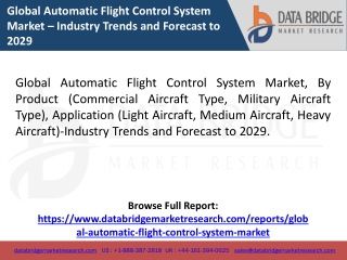 Global Automatic Flight Control System Market