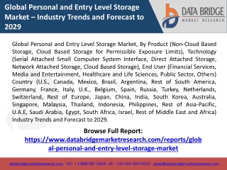 Global Personal and Entry Level Storage Market