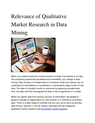 Relevance of Qualitative Market Research