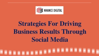Strategies For Driving Business Results Through Social Media