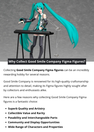 Why Collect Good Smile Company Figma Figures?