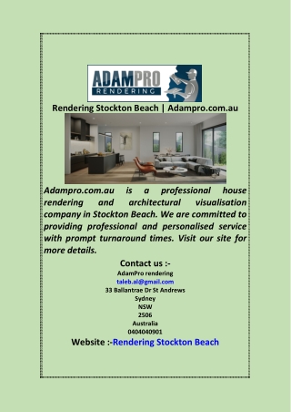 Rendering Stockton Beach  Adampro.com au